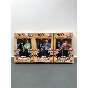 THREE STOOGES DOLLS SET by Fun-4-All - Fully Bendable Larry, Curly and Moe Dolls